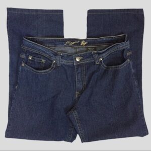 JD Collection Jeans Womens 33 Short Dark Wash Bootcut Mid Rise *Altered*